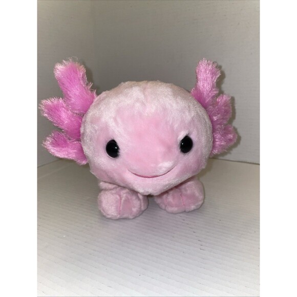 Build A Bear Workshop Axolotl Plush Stuffed Animal Pink 19" Long Excellent - Picture 2 of 11